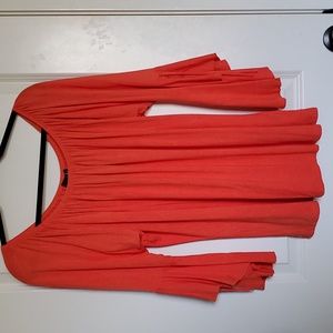 🎅 Orange Boat Neck Top NWT